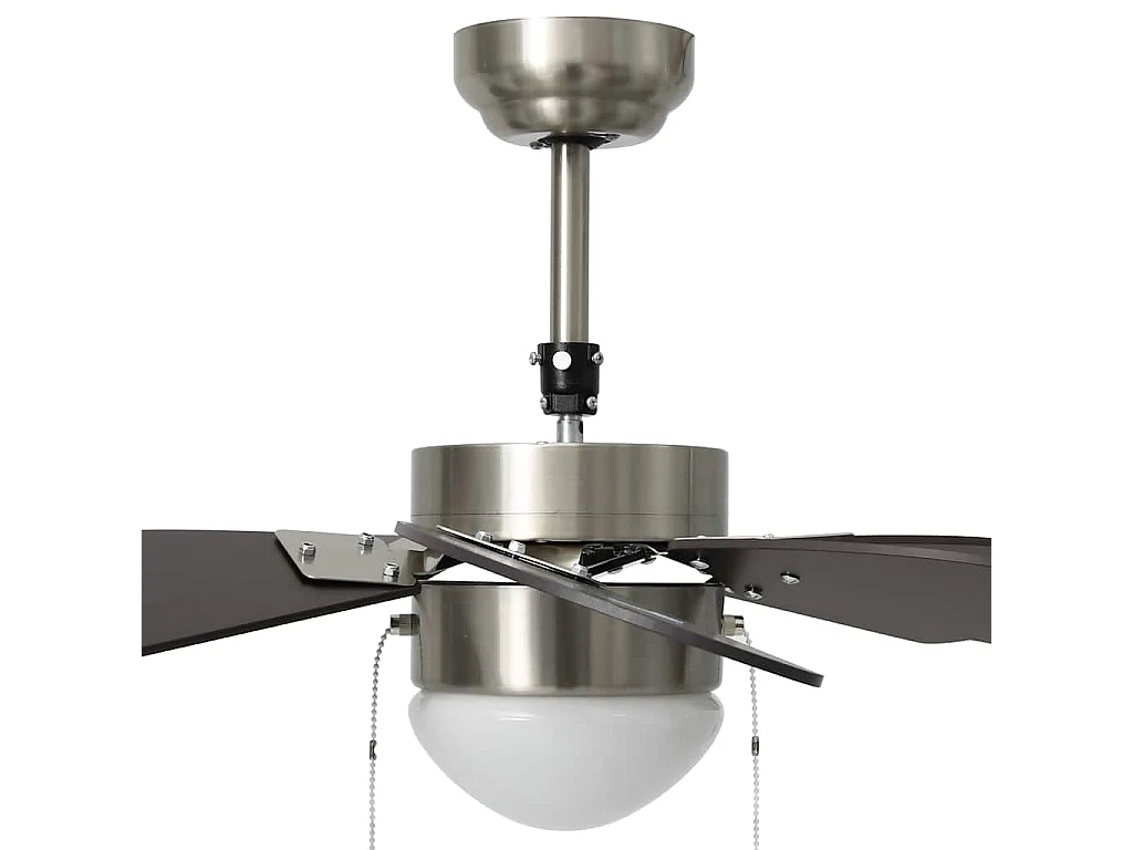 Ventilateur de plafond avec lampe 76 cm Marron foncé