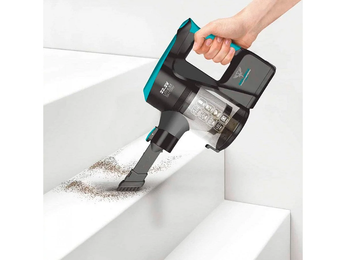 Aspirador vertical Bolero Thunderbird 22.2V Bastilipo 120W 8kPa 2 en 1 negro/azul