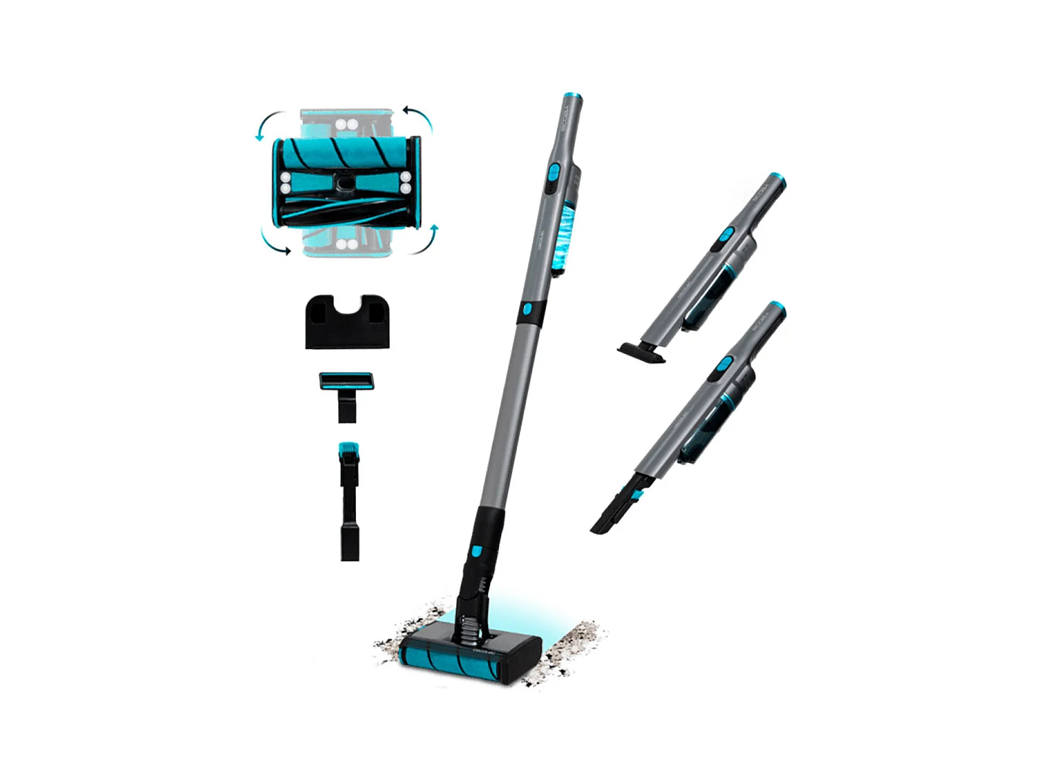 Aspirador vertical Cecotec Scoba 2100 Twice 2 en 1 210W 20kPa con accesorios negro