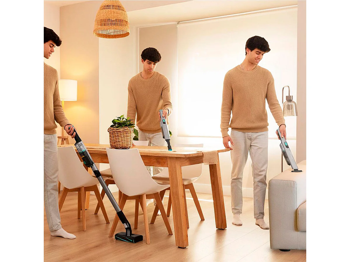 Aspirador vertical Cecotec Scoba 2100 Twice 2 en 1 210W 20kPa con accesorios negro