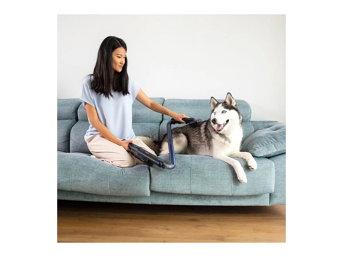 Aspirador vertical Cecotec Scoba 2100 Twice Animal 2 en 1 215W 20kPa especial animales negro