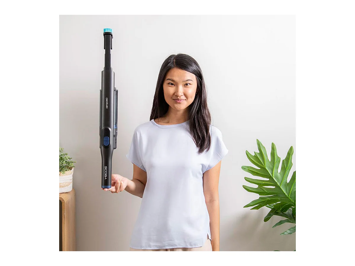 Aspirador vertical Cecotec Scoba 2100 Twice Animal 2 en 1 215W 20kPa especial animales negro