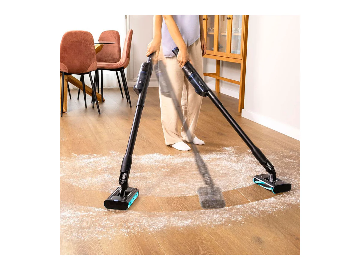 Aspirador vertical Cecotec Scoba 2100 Twice Animal 2 en 1 215W 20kPa especial animales negro