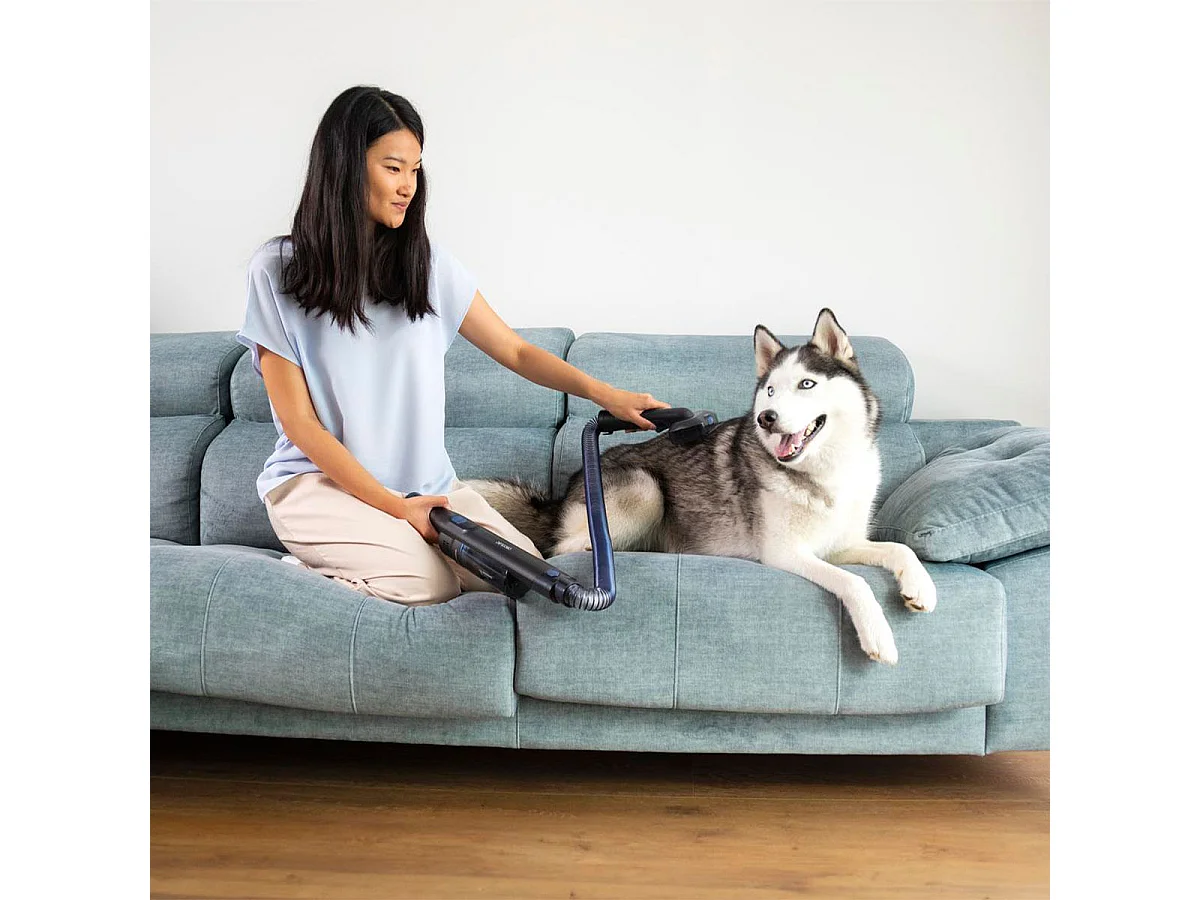 Aspirador vertical Cecotec Scoba 2100 Twice Animal 2 en 1 215W 20kPa especial animales negro