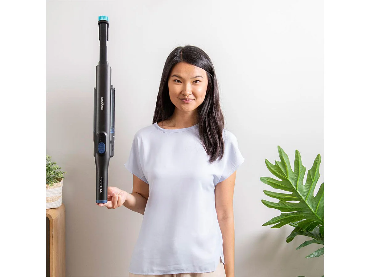 Aspirador vertical Cecotec Scoba 2100 Twice Animal 2 en 1 215W 20kPa especial animales negro