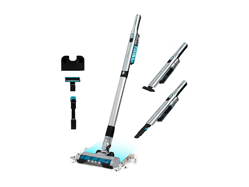 Aspirador vertical Cecotec Scoba 2100 Jalisco 210W 2 en 1 con accesorios inox