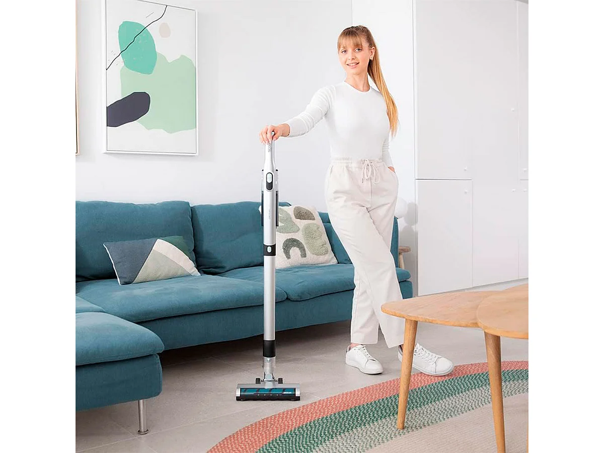 Aspirador vertical Cecotec Scoba 2100 Jalisco 210W 2 en 1 con accesorios inox