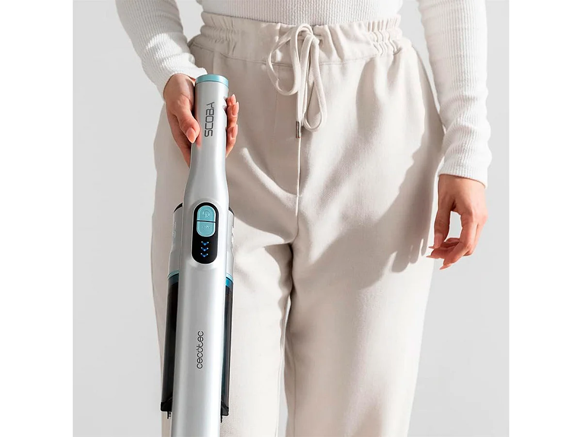 Aspirador vertical Cecotec Scoba 2100 Jalisco 210W 2 en 1 con accesorios inox