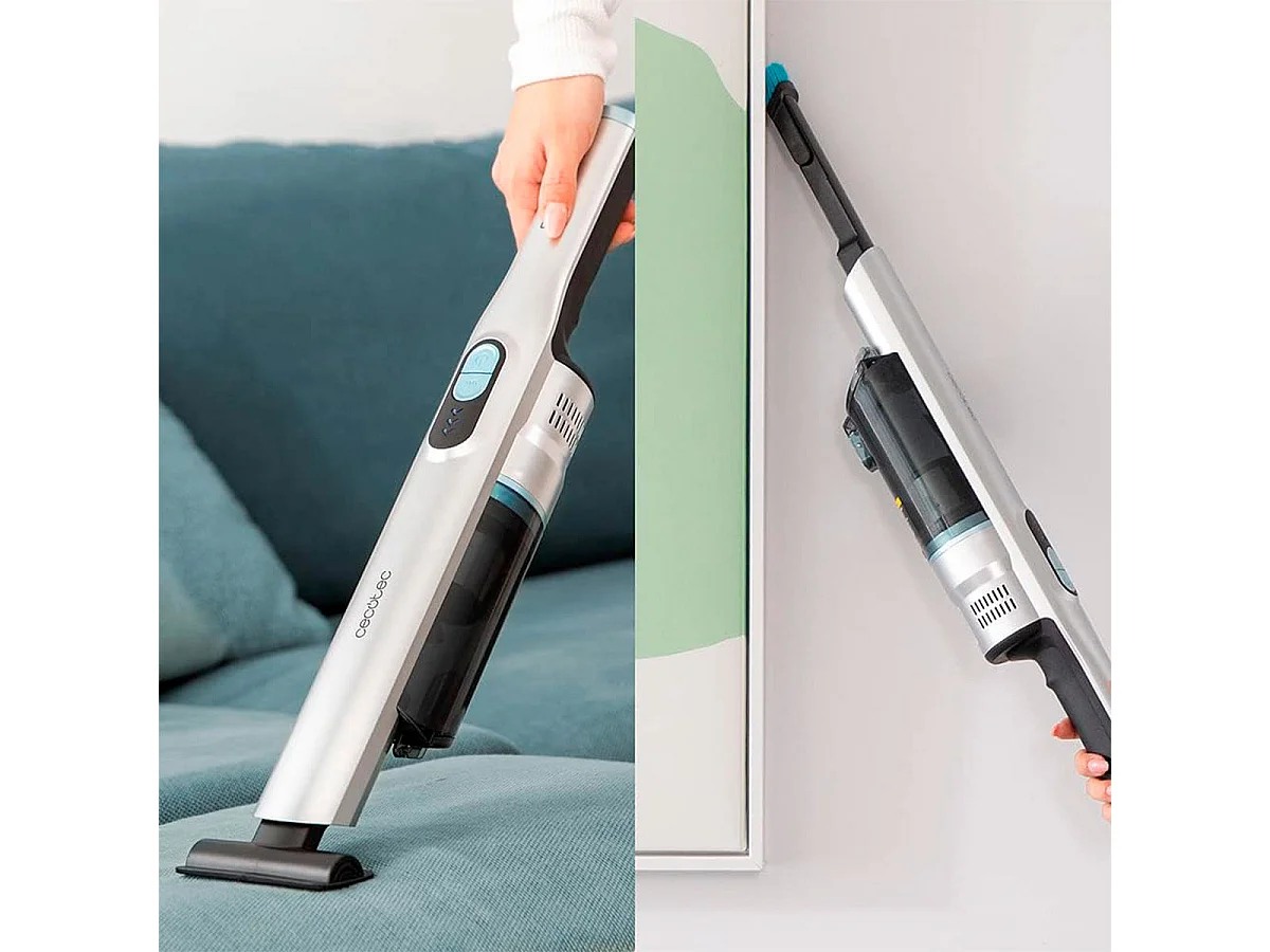 Aspirador vertical Cecotec Scoba 2100 Jalisco 210W 2 en 1 con accesorios inox
