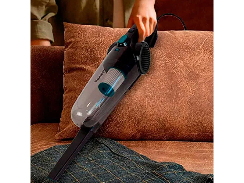 Aspirador vertical Thunder Prixton función de mano 600W negro/inox