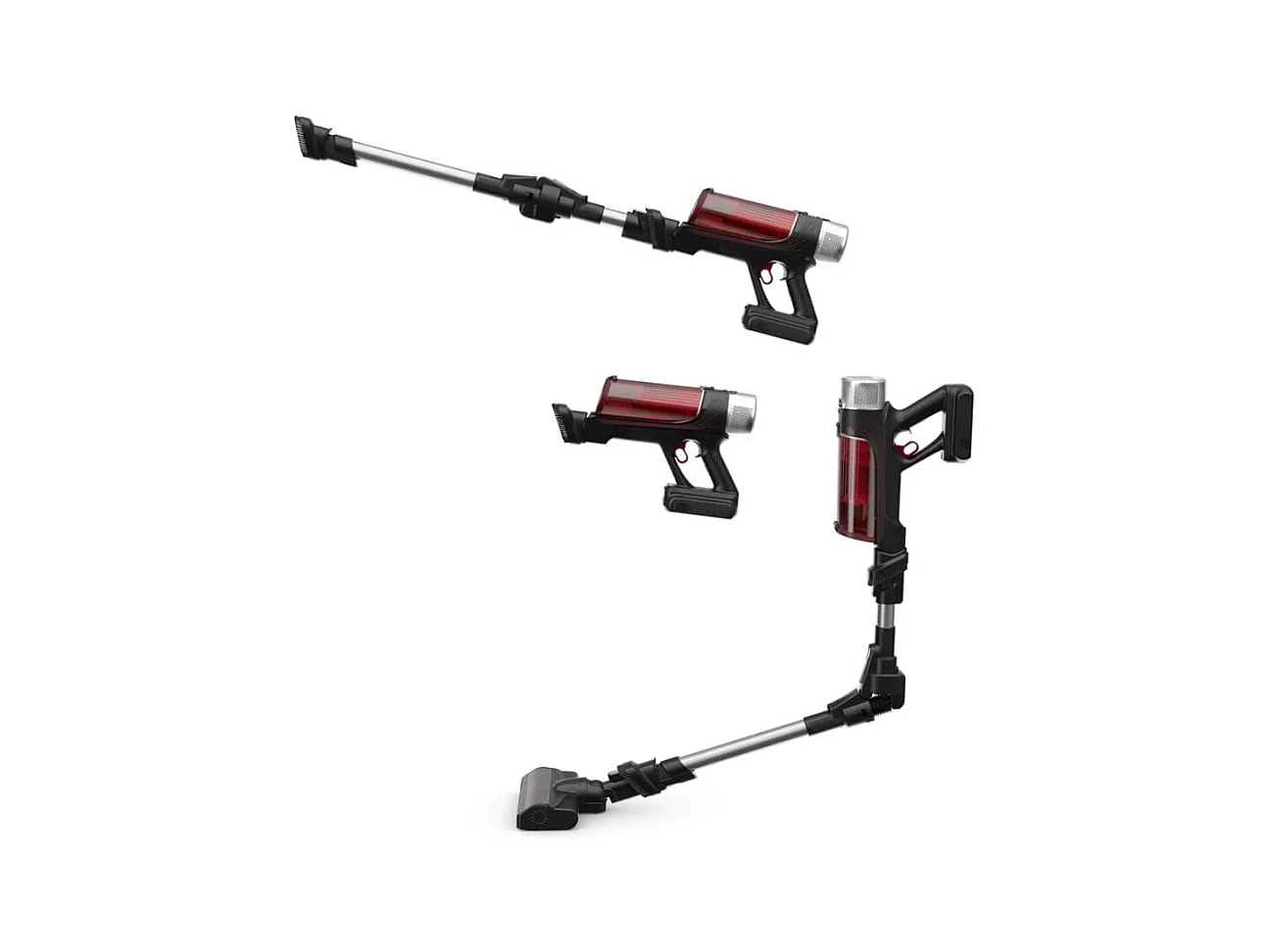 Aspirador escoba Rowenta RH2077 250W recargable con accesorios negro/rojo