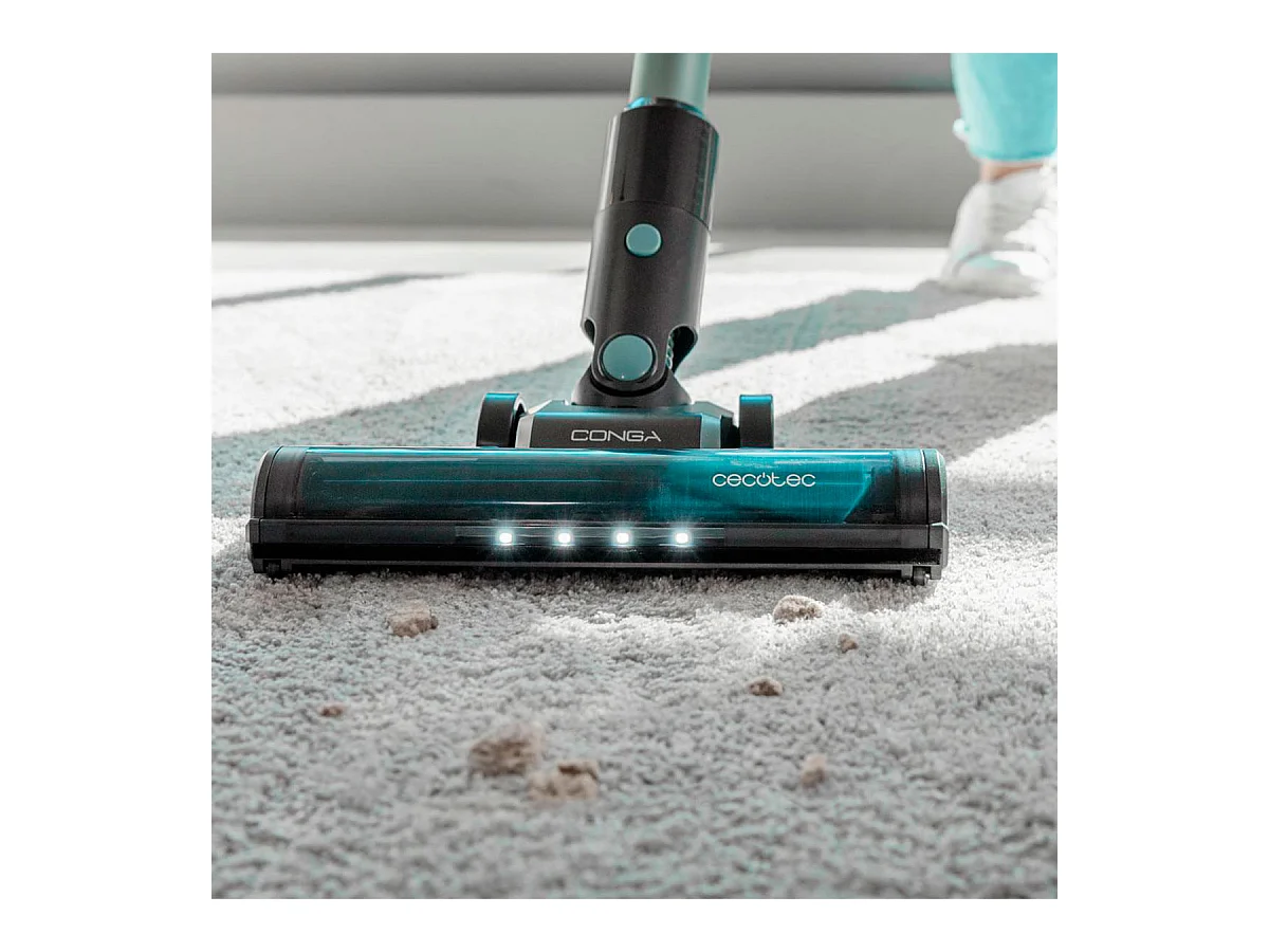 Aspirador vertical Cecotec Conga Rockstar 1500 Ray Pure 3 en 1 215W 12kPa con accesorios negro