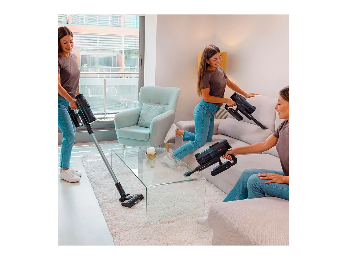 Aspirador vertical Cecotec Conga Rockstar 1500 Ray Pure 3 en 1 215W 12kPa con accesorios negro