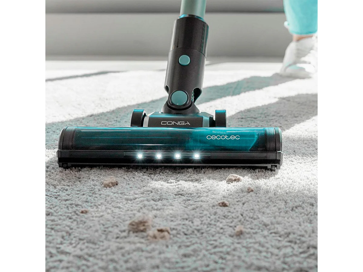 Aspirador vertical Cecotec Conga Rockstar 1500 Ray Pure 3 en 1 215W 12kPa con accesorios negro