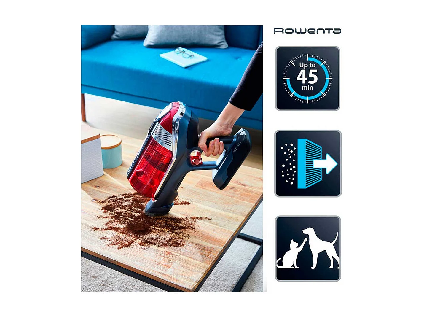 Rowenta X-Force Flex Draadloze Stofzuiger - Krachtige 130W Motor met 25,2V Batterij