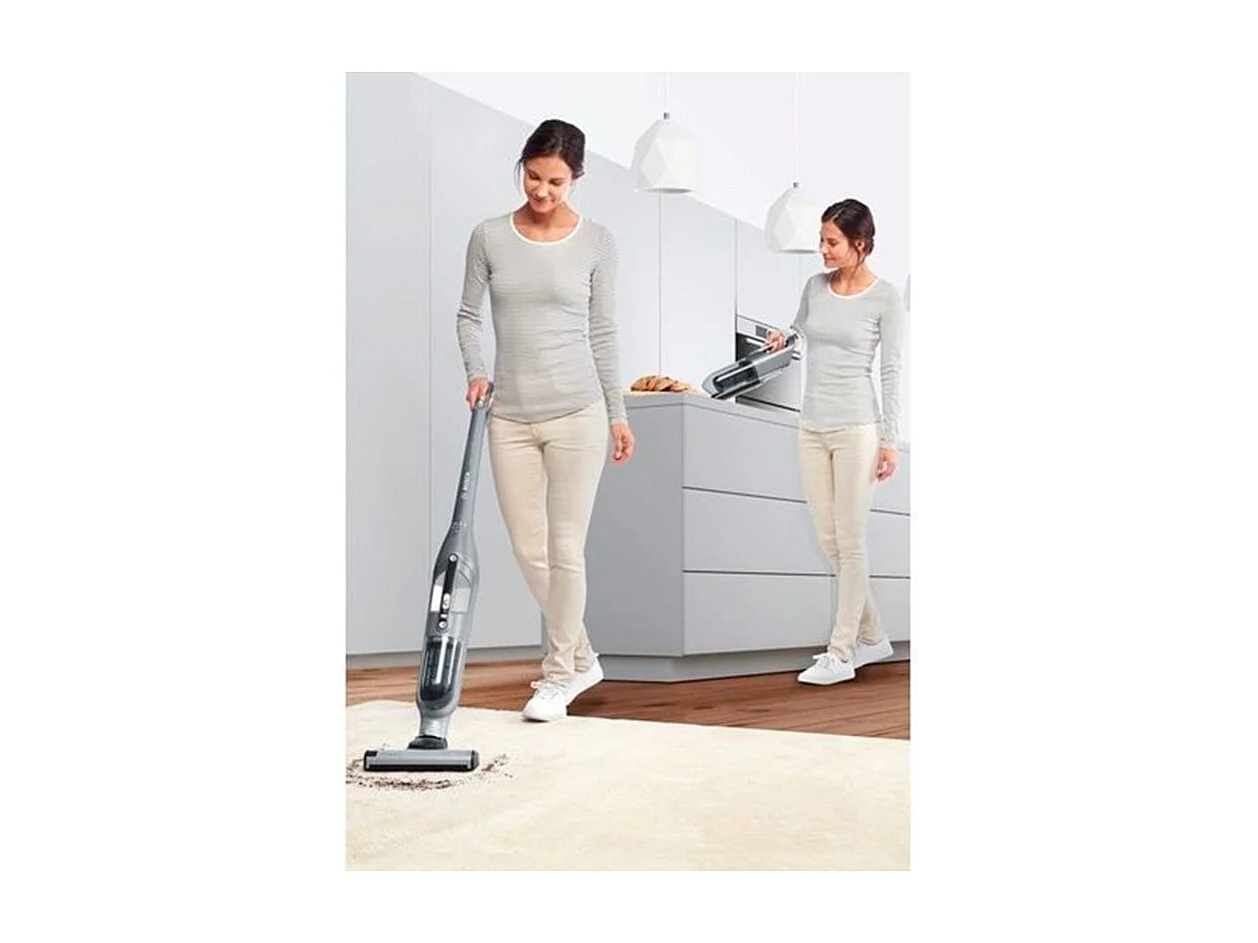 Bosch BCH3P210 aspirateur balai et balai électrique Sans sac 0,4 L Noir, Gris