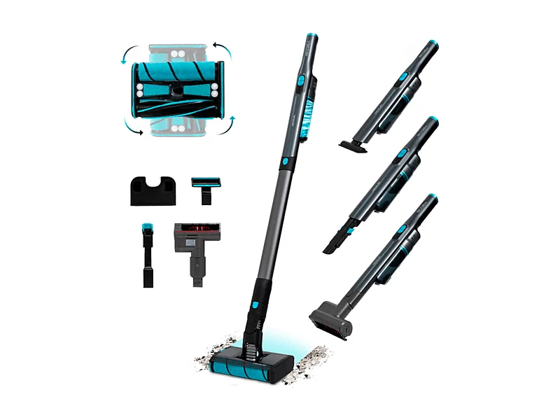 Aspirador vertical Cecotec Scoba 2100 Twice Max 2 en 1 210W 20kPa con accesorios negro