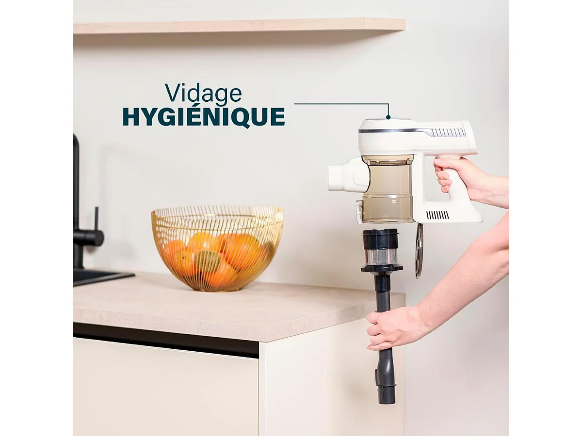 Aspirador escoba Princess 339380 140W 2 en 1 recargable blanco