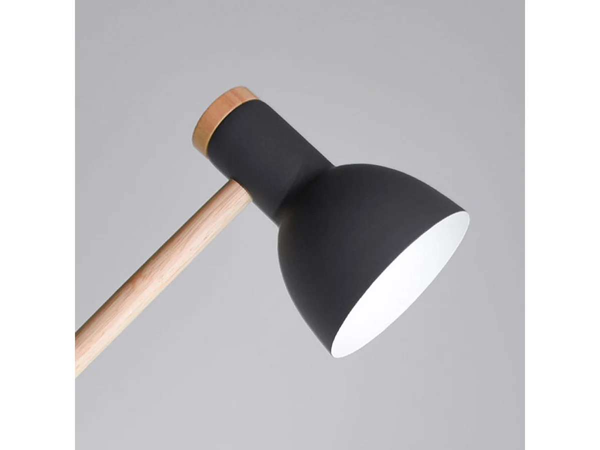 Flexo Teacher Bel Air 40W inclinación regulable gris/natural Ø15x47 cm