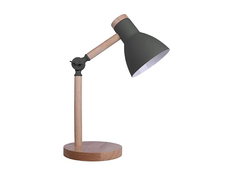 Flexo Teacher Bel Air 40W inclinación regulable gris/natural Ø15x47 cm