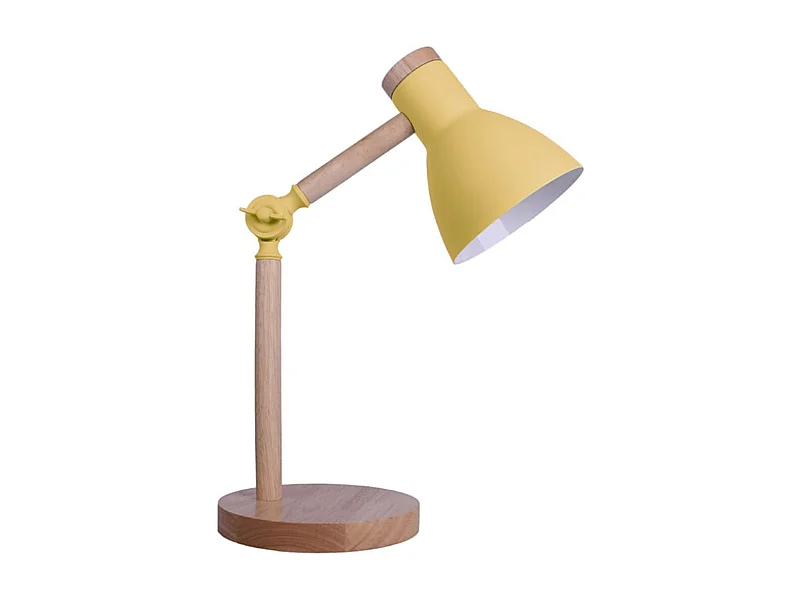 Flexo Teacher Bel Air 40W inclinación regulable amarillo/natural Ø15x47 cm