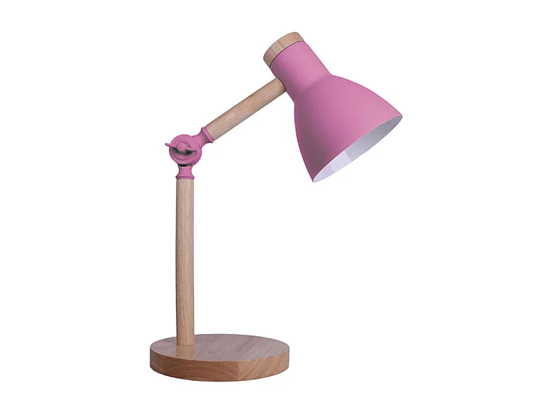 Flexo Teacher Bel Air 40W inclinación regulable rosa/natural Ø15x47 cm