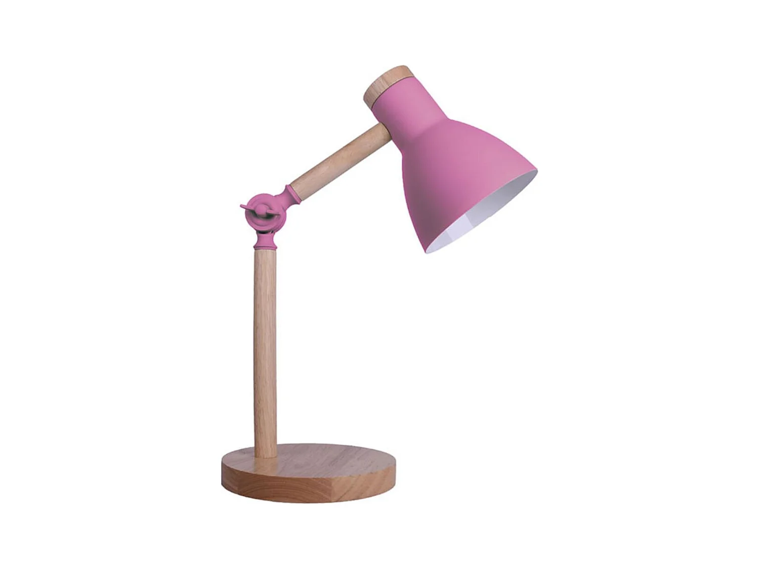 Flexo Teacher Bel Air 40W inclinación regulable rosa/natural Ø15x47 cm