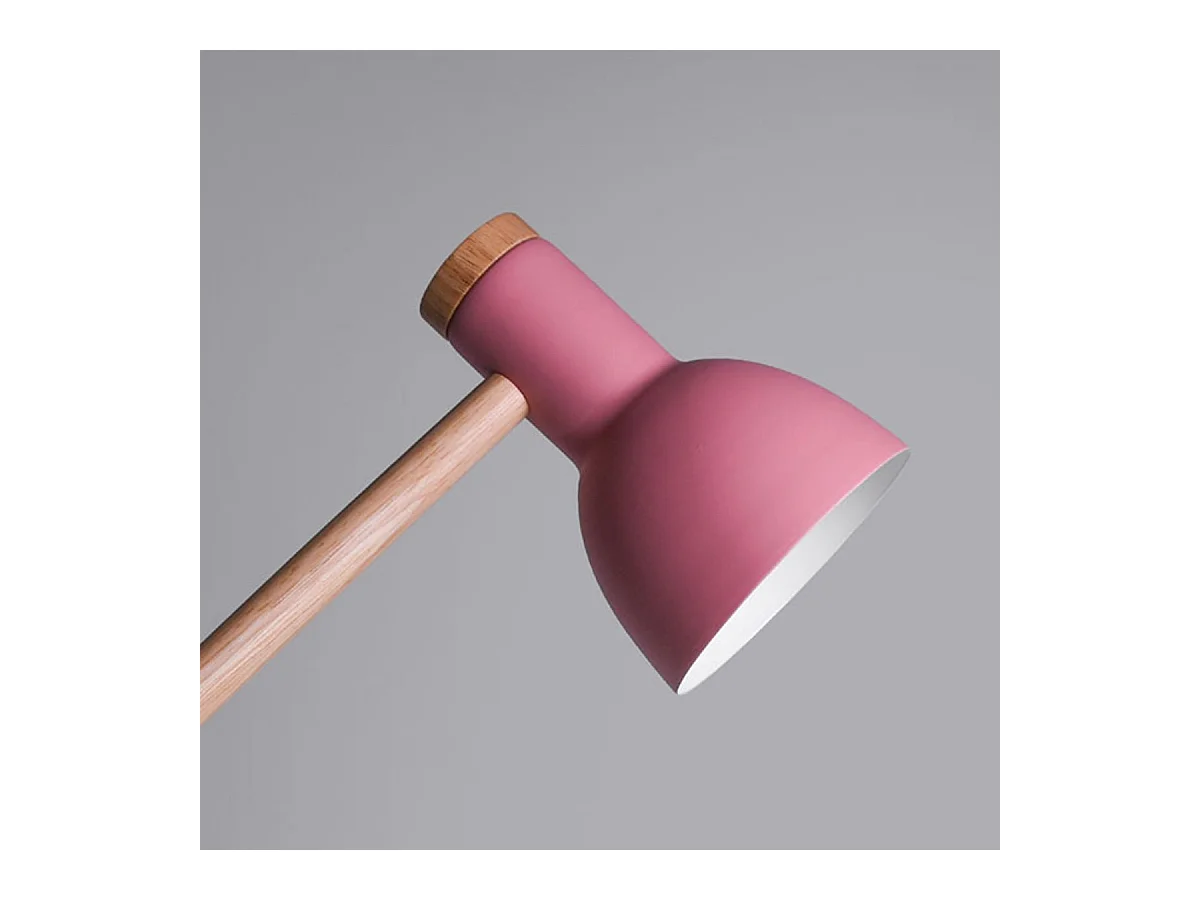 Flexo Teacher Bel Air 40W inclinación regulable rosa/natural Ø15x47 cm