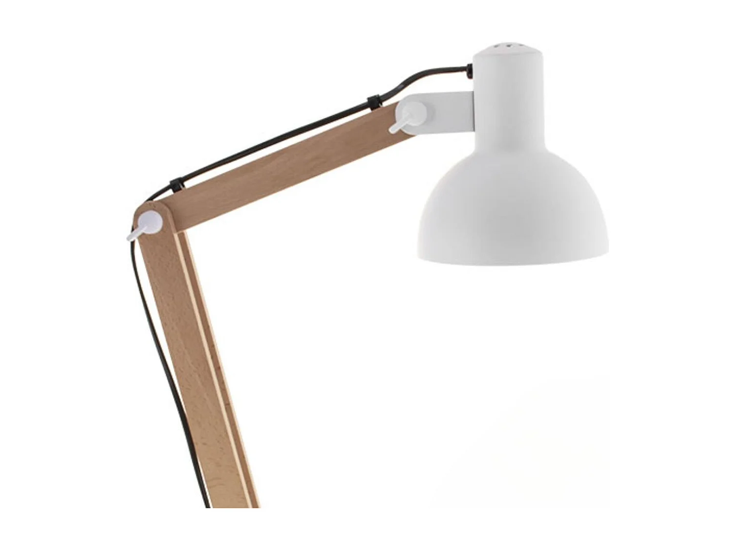 Flexo Darci Lumit 11W altura regulable blanco/natural Ø35 cm