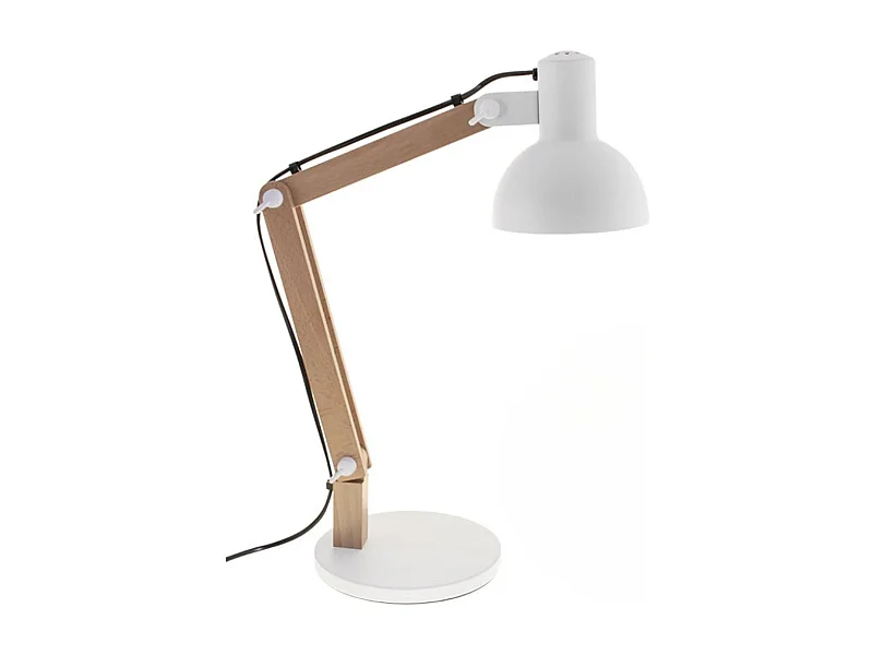 Flexo Darci Lumit 11W altura regulable blanco/natural Ø35 cm