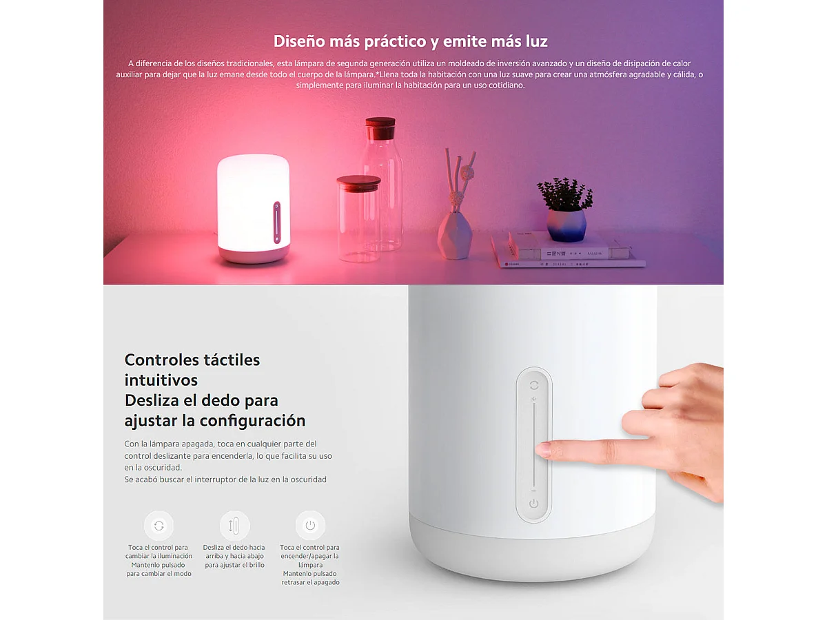 Lámpara inteligente Xiaomi Mi Bedside Lamp 2 9W WiFi blanco