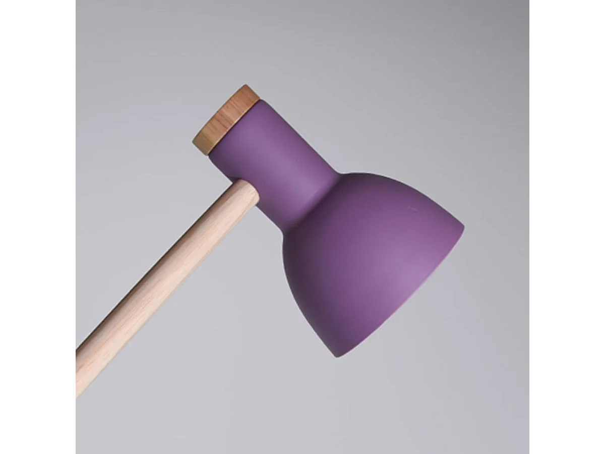 Flexo Teacher Bel Air 40W inclinación regulable púrpura/natural Ø15x47 cm