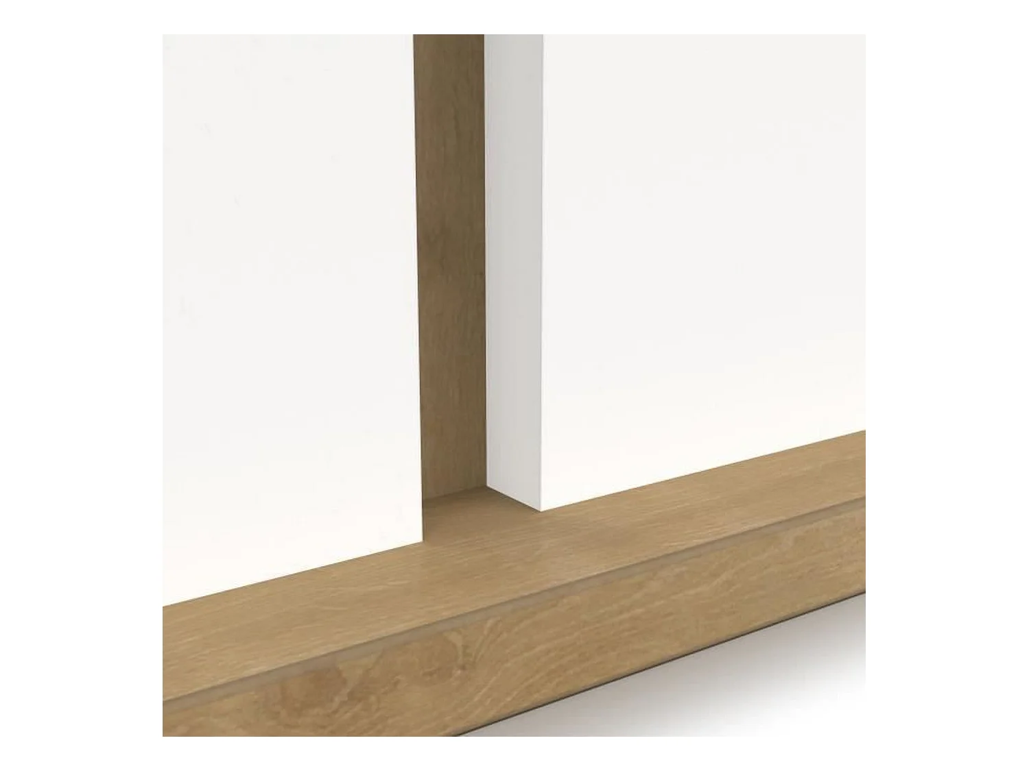 Mesa de jantar fixa AMBIHOME ESSENCE - Branco/Carvalho, C160xP90xA78cm