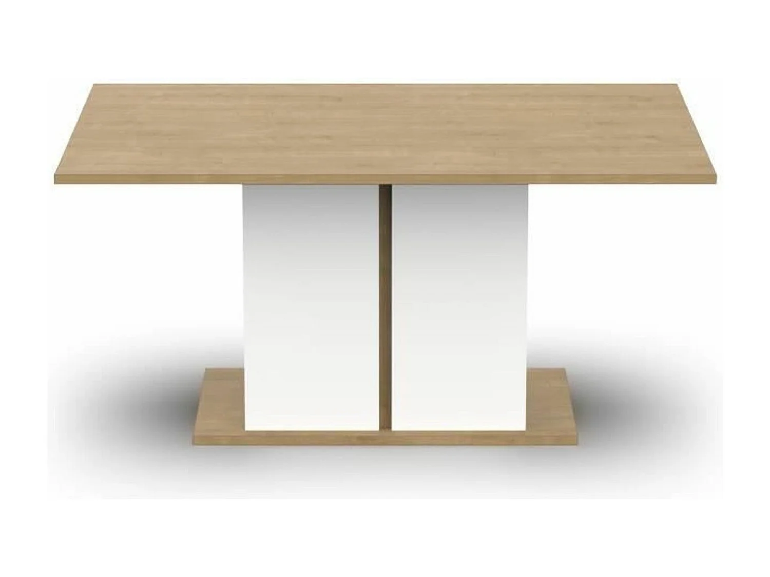 Mesa de jantar fixa AMBIHOME ESSENCE - Branco/Carvalho, C160xP90xA78cm