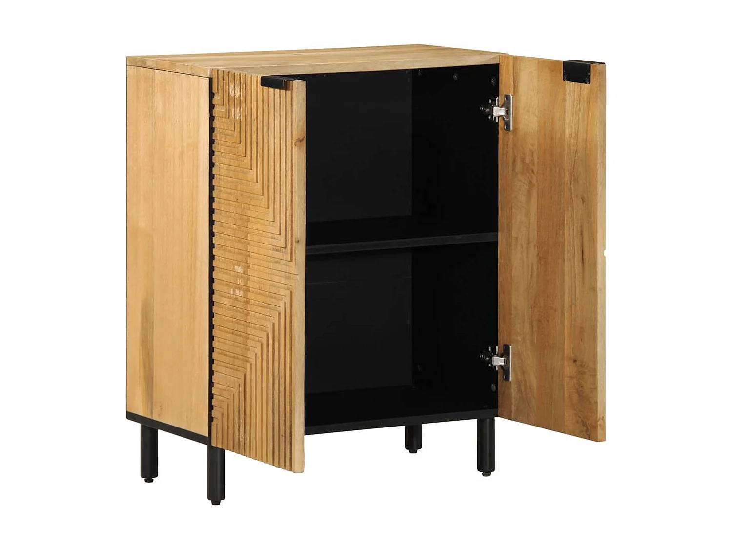 Buffet marron 60x33x75 cm bois massif de manguier