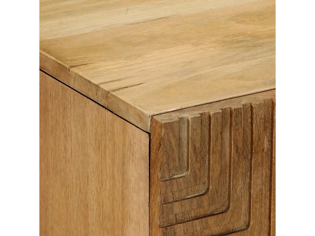 Buffet marron 60x33x75 cm bois massif de manguier