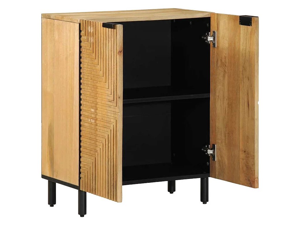Buffet marron 60x33x75 cm bois massif de manguier
