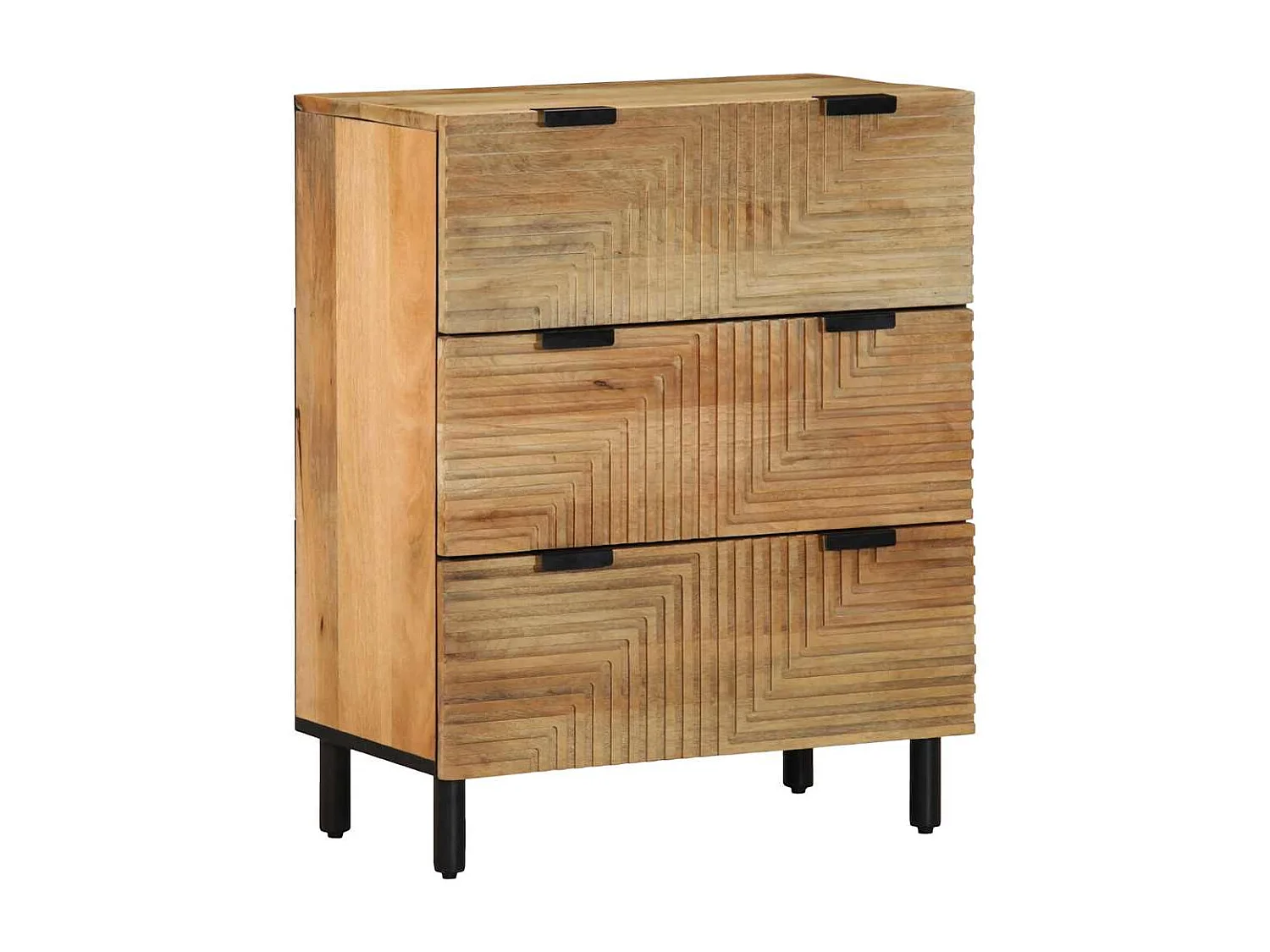 Aparador castanho 60x33x75 cm madeira de mangueira maciça