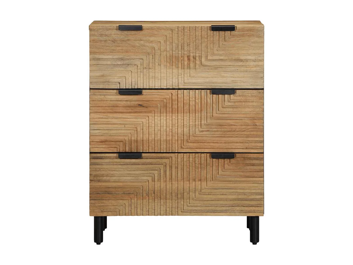 Aparador castanho 60x33x75 cm madeira de mangueira maciça