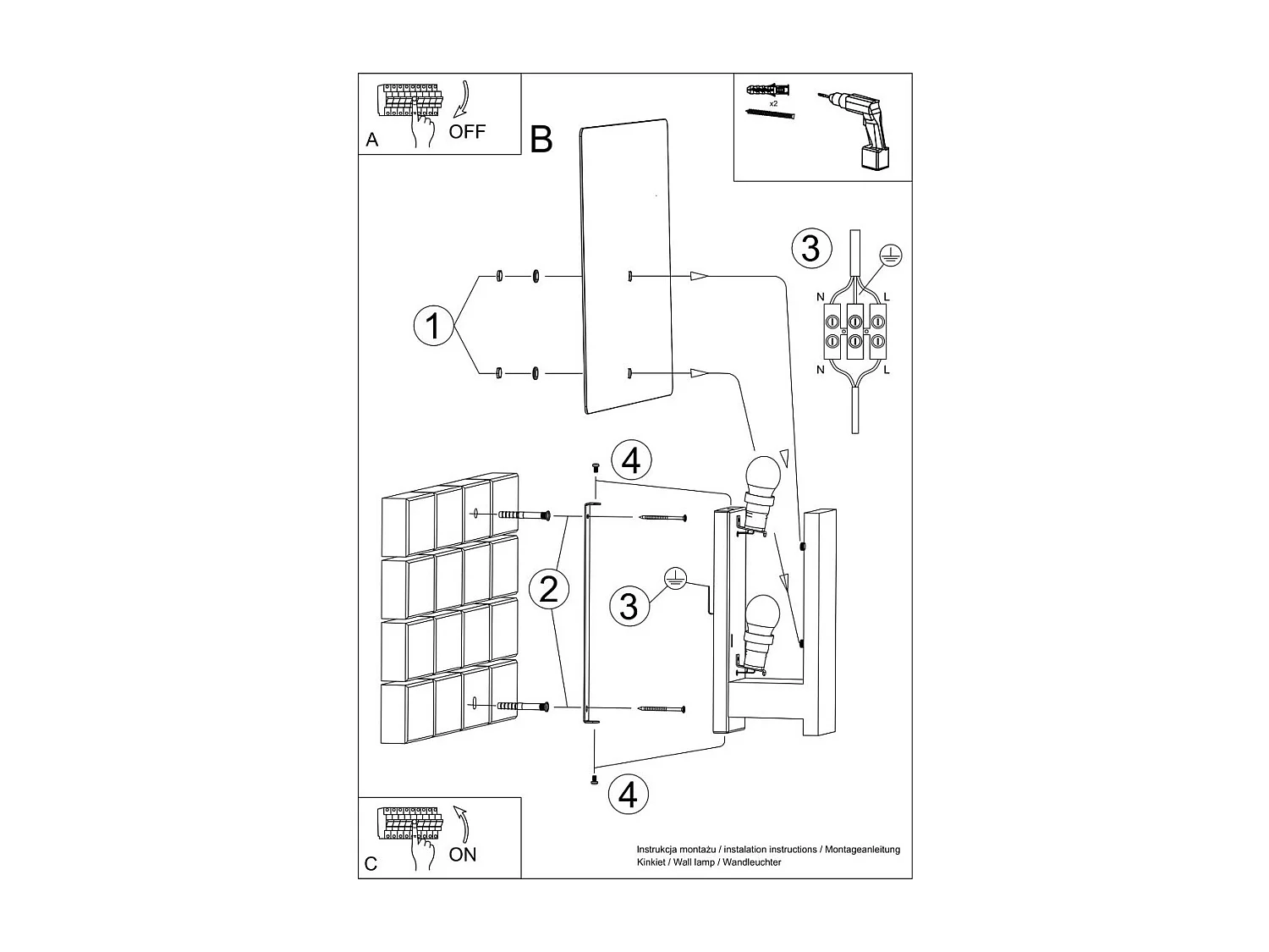 Applique Leonis en bois naturel
