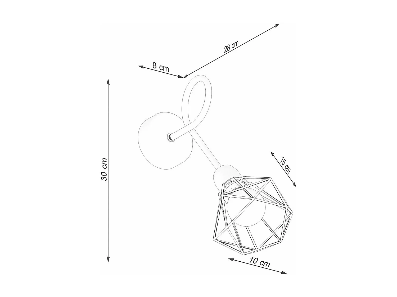 Applique Glisandor 1S noir