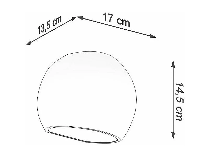 Applique vernie GLOBE blanc brillant