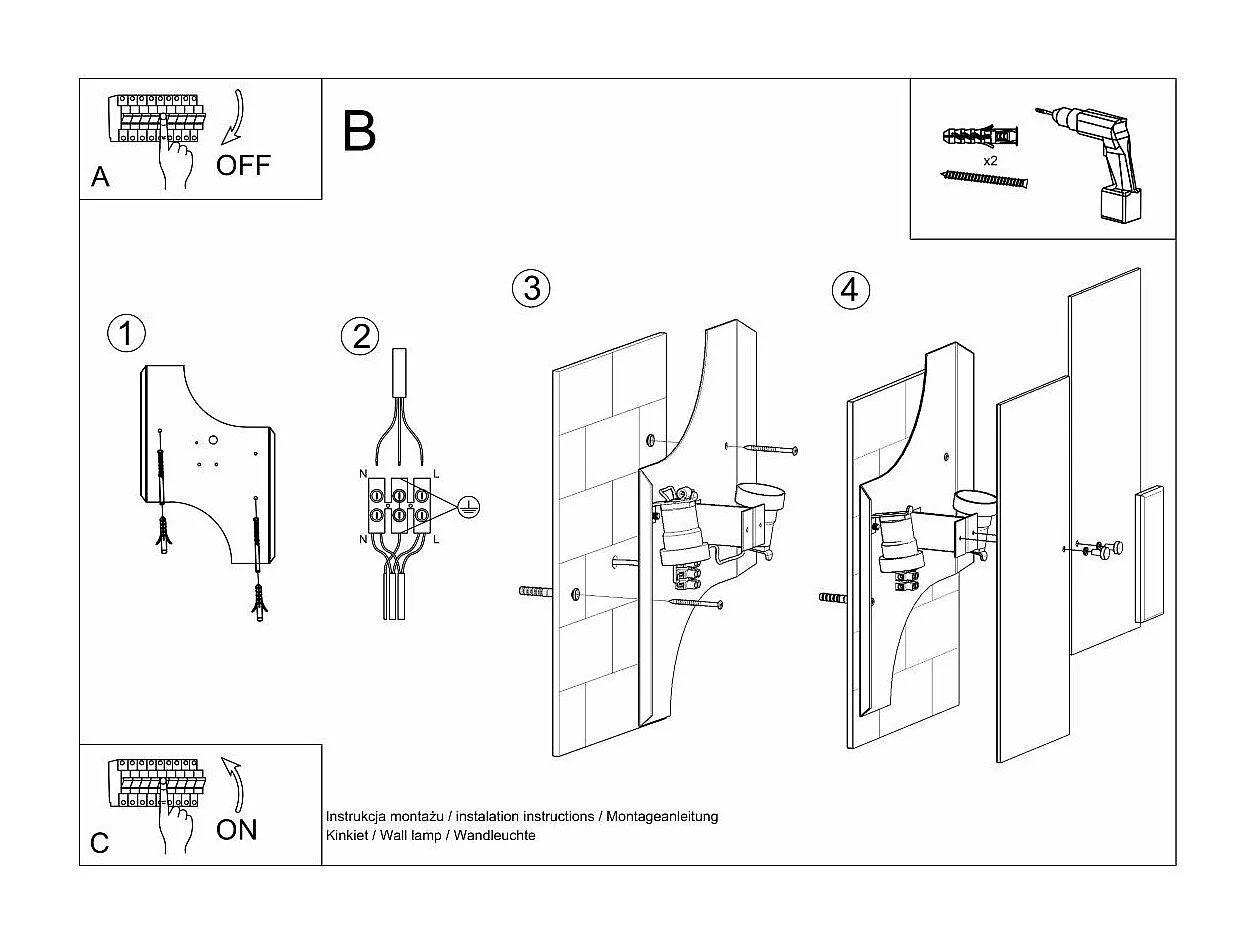 Applique Fomalhaut max 15W LED