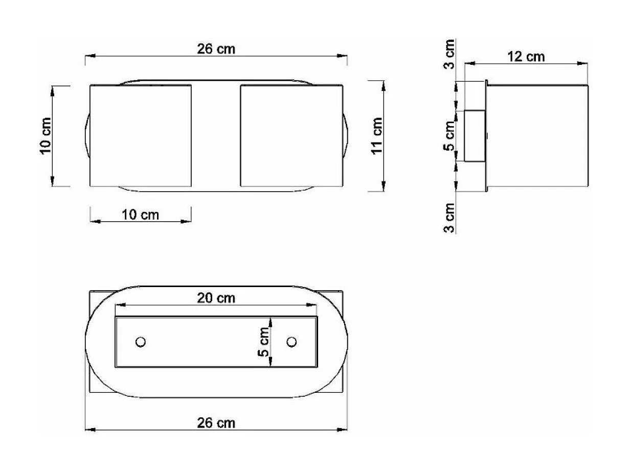 Applique Orbitum 2 gris