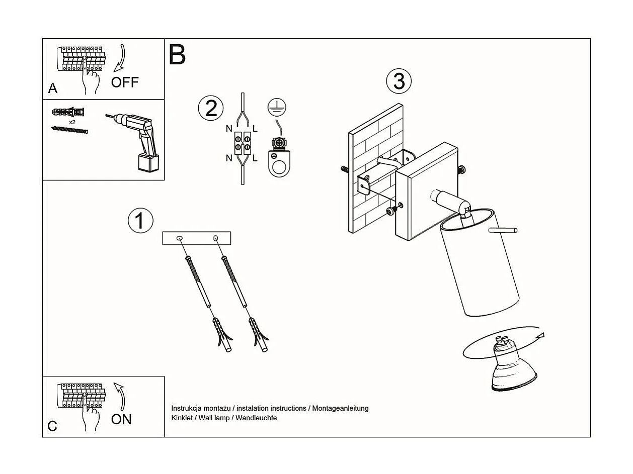 Applique Boreal en bois naturel