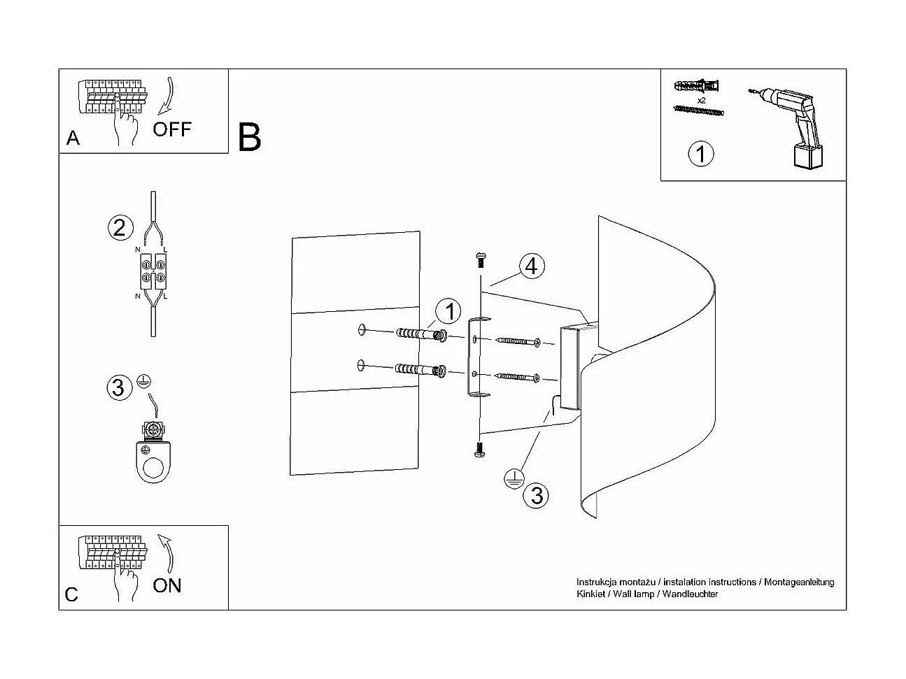 Applique Nerea 15 noir