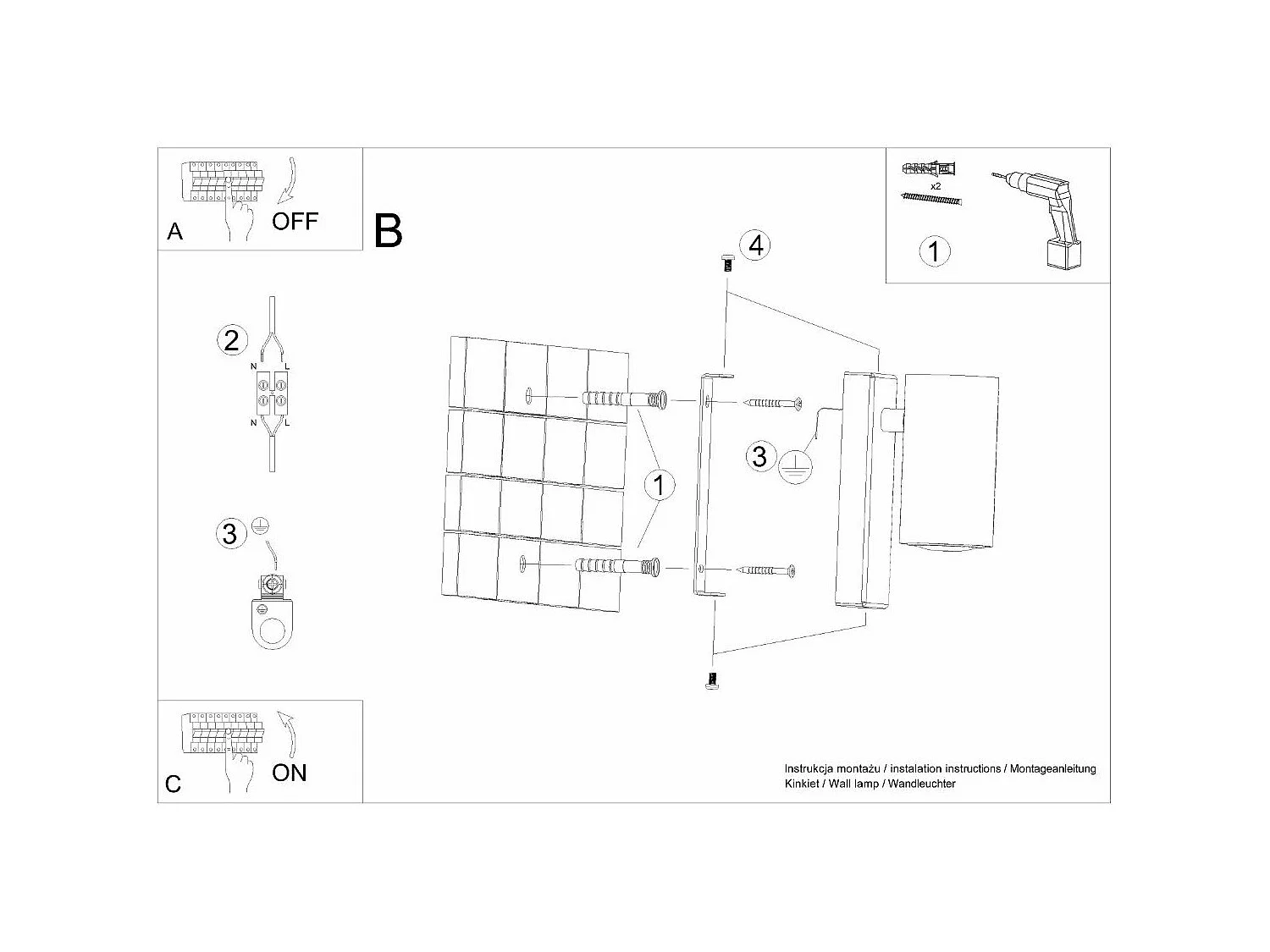 Applique Levan 10W noir