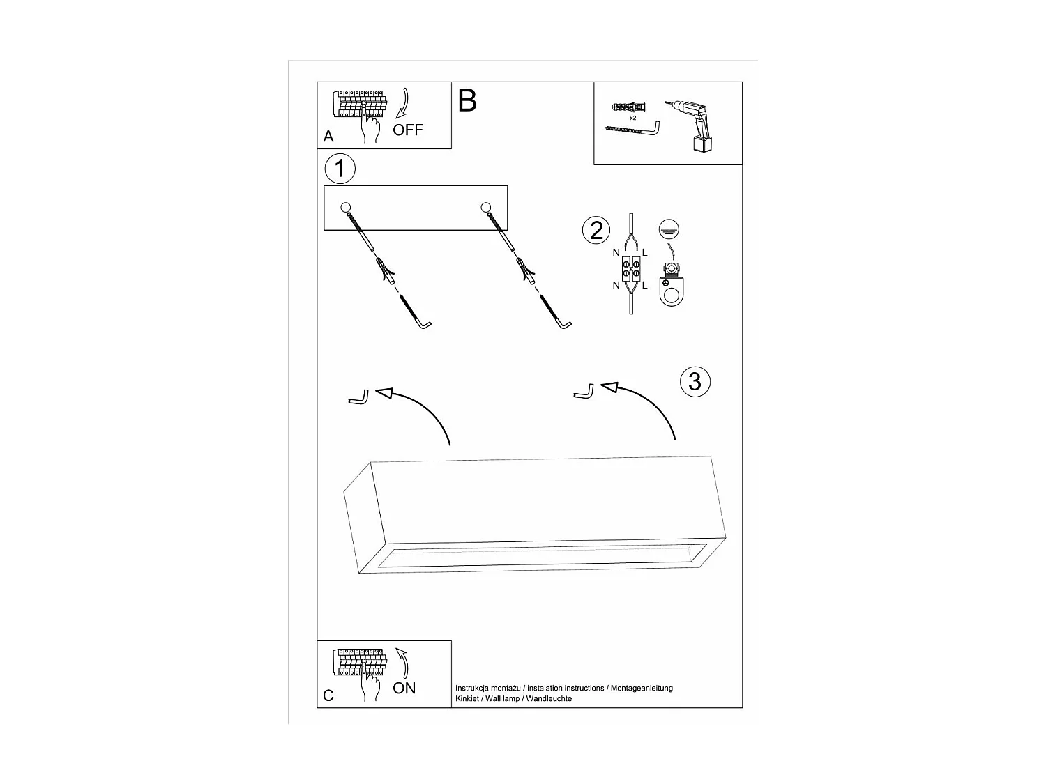 Applique Soren 50 béton