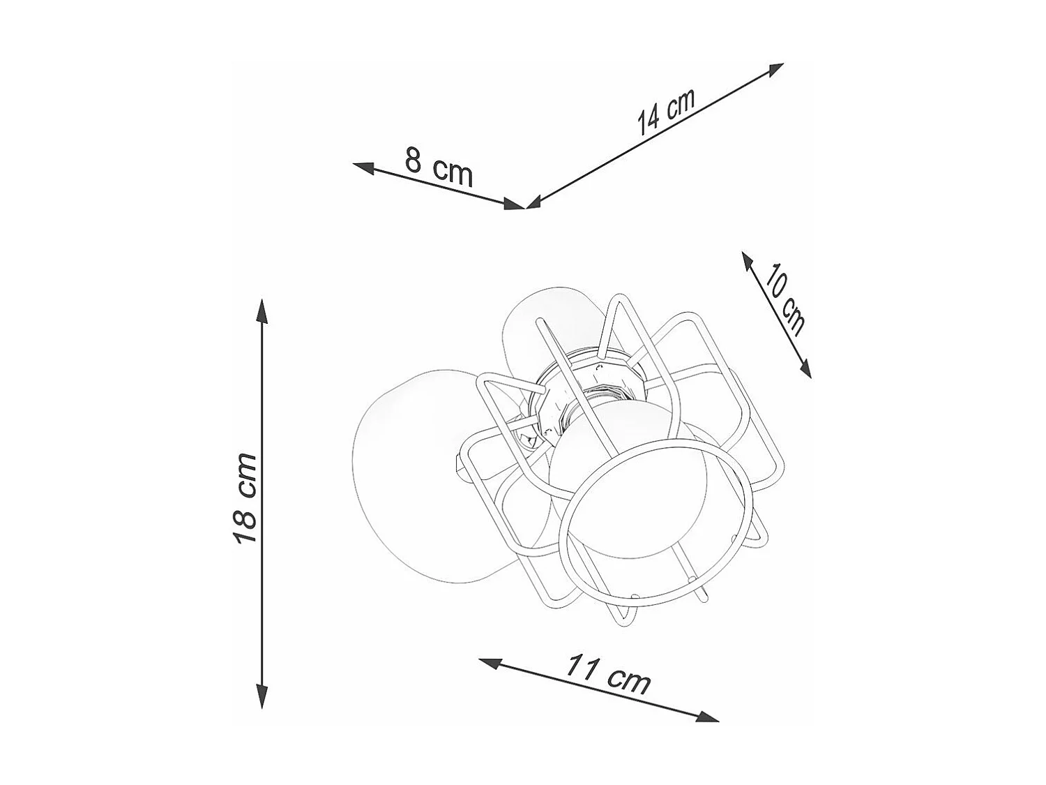 Applique Cepheus 1 blanc