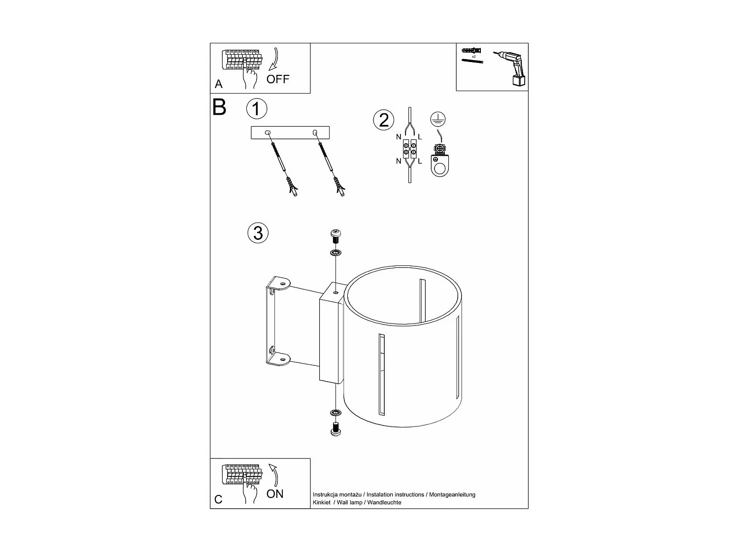 Applique Yolz 1L Blanc